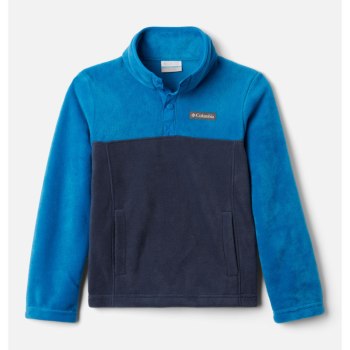 Columbia Steens Mountain 1/4 Snap Fleece, Pullover Azul Marino Azules Claro Para Niño | 429356-SQD